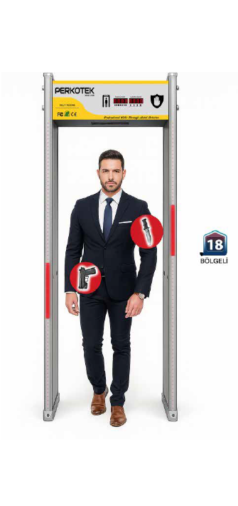 SEC 725 KAPI TİPİ METAL ÜST ARAMA DEDEKTÖRÜ 18 ZONE