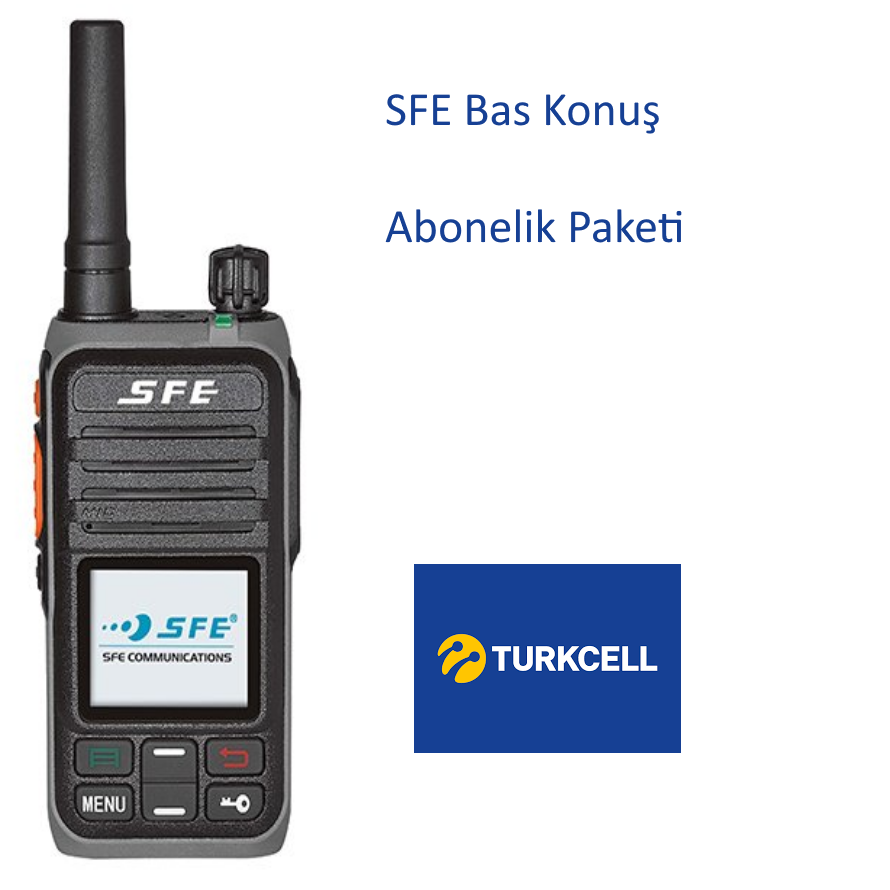 SFE Bas Konuş Telsizler için Abonelik Paketi 1 Yıllık