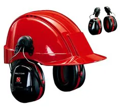 3M™ PELTOR™ Optime™ III Manşonlu Kulaklıklar, Siyah/Kırmızı, Barete Takılabilir, H540P3E-413-SV
