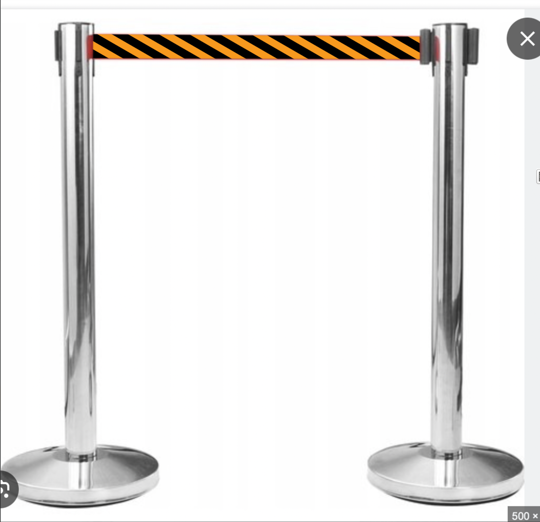 Krom Ayaklı Sarı Siyah İş Güvenlik Şeritli Bariyer