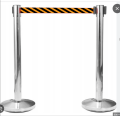 Krom Ayaklı Sarı Siyah İş Güvenlik Şeritli Bariyer