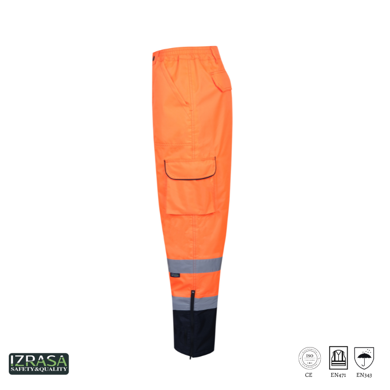 NT187 IZRASA™ 300 D Oxford İçi Kapitoneli Reflektörlü Neon Pantolon Turuncu